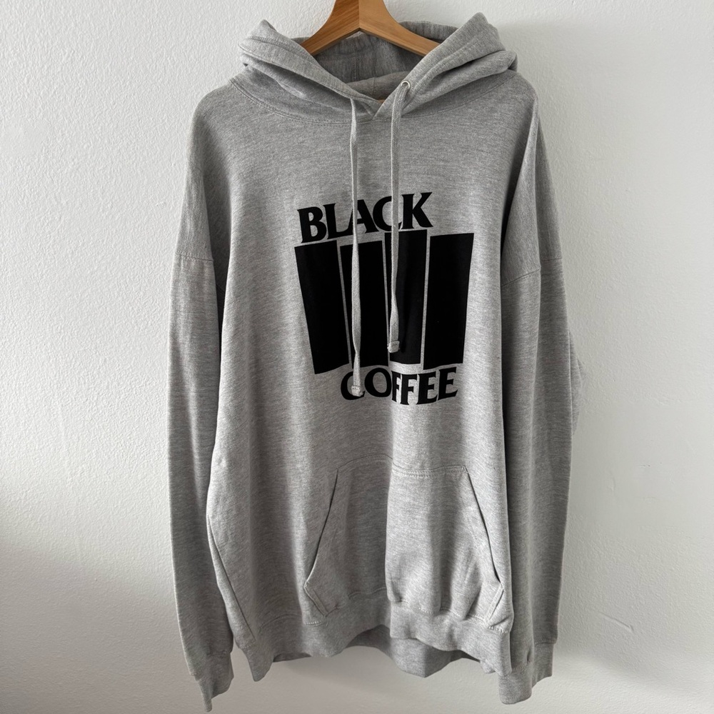 Black Coffee gray logo hoodie sweatshirt 3XL